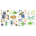 Robots Peel And Stick Wall Decals 33 Fun Boys Bed Room Play room Stickers - EonShoppee