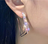 Stylish Multilayer Hoop Earrings Shiny Glam and Trendy Fashion Jewelry - EonShoppee