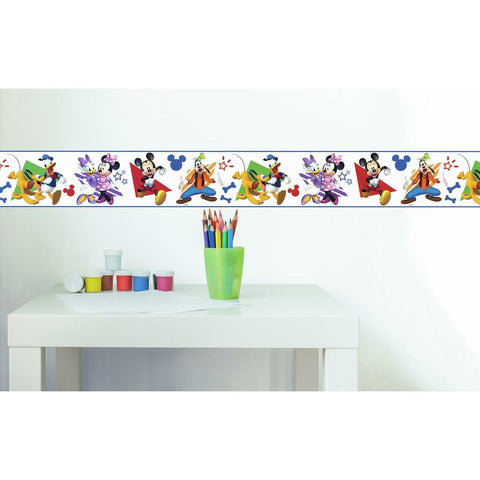 Disney Mickey & Friends Peel And Stick Border Kids Room Decor Wallpaper  Mickey Mouse Clubhouse - EonShoppee