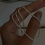 Trendy 925 Sterling Silver Stamped Clavicle Chain Choker Necklace For Women Fine Jewelry