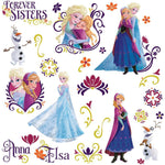 Disney Frozen Spring Elsa Anna "Forever Sisters" Peel & Stick Wall Decals - EonShoppee