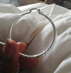High Quality 925 Sterling Silver 50 mm Shiny Hip Hop Fashion Hoop Earrings