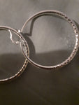 High Quality 925 Sterling Silver 50 mm Shiny Hip Hop Fashion Hoop Earrings