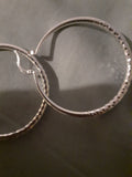 High Quality 925 Sterling Silver 50 mm Shiny Hip Hop Fashion Hoop Earrings