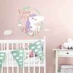 Unicorn Magic Peel And Stick Giant Wall Decals with Glitter - EonShoppee