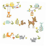 Woodland Fox & Friends Peel and Stick Wall Decals Kids Nursery Room - Tree Branches Owls Animals Decor - EonShoppee