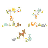 Woodland Fox & Friends Peel and Stick Wall Decals Kids Nursery Room - Tree Branches Owls Animals Decor - EonShoppee