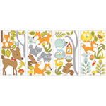 Woodland Fox & Friends Peel and Stick Wall Decals Kids Nursery Room - Tree Branches Owls Animals Decor - EonShoppee