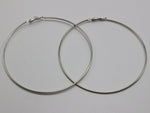 Large 70mm Sterling Silver Plated Fashion Jewelry Hoops - EonShoppee