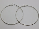 90 mm Sterling Silver Plated Women Fashion Jewelry Large Hoop Earrings - EonShoppee