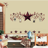 Country Stars & Berries Wall Decals Peel & Stick Kitchen Decor Stickers - EonShoppee
