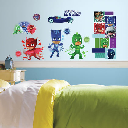 New PJ Masks Wall Decals Superheroes 13 Room Decor Stickers - EonShoppee