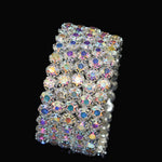 Graceful 5 Row Full Rhinestone Clear Crystal Fashion Bridal Jewelry Bangle Bracelet for Women