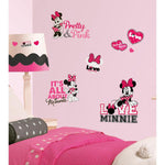 Disney Minnie Mouse Loves Pink Peel And Stick Wall Decals - EonShoppee