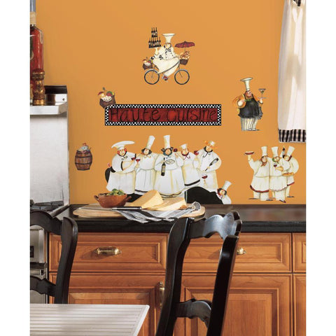 Chefs Peel And Stick Wall Decals Kitchen Cafe Bistro Chef Stickers - EonShoppee