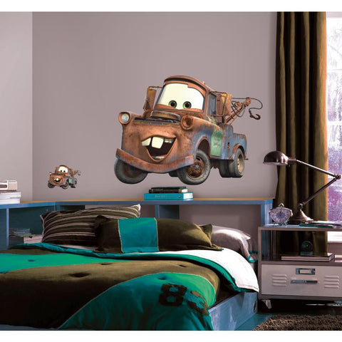 DISNEY MATER Giant Wall Decals Cars Tow Truck Stickers Movie Room Decor - EonShoppee