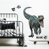 Jurassic World 2: Fallen Kingdom Blue Velociraptor Giant Wall Decal Mural Peel & Stick Wall Stickers - EonShoppee