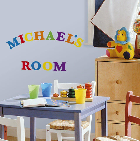 Express Yourself Colorful Primary Alphabets Peel & Stick 73 Wall Decals School Nursery Decor Stickers - EonShoppee