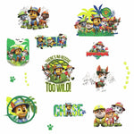 JUNGLE PAW PATROL Peel & Stick Wall Decals Chase Marshall Rubble Dogs Puppies Stickers - EonShoppee