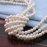 Stylish Long Multi Layer Pearl Knot Necklace Casual Women Trendy Fashion Jewelry - EonShoppee