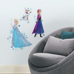 DISNEY FROZEN 3 BiG Wall Decals ELSA ANNA OLAF Room Decor Stickers w/ Snowflakes - EonShoppee