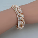 Luxurious Gold Plated Party wear Shining Fancy Fashion Jewelry Bracelet w/ Swarovski Elements - EonShoppee