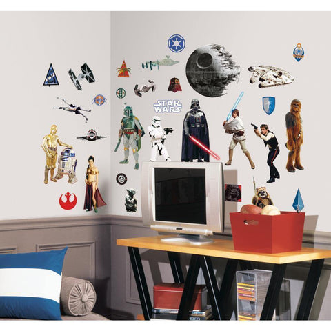 Star Wars Peel And Stick Wall Decals Movie Characters Stickers - EonShoppee