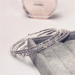 70 mm Round Silver Plated Large Crystal Hoop Earrings Basketball Wives CZ Fashion Earrings