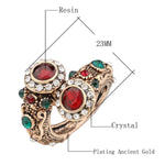 Unique Antique Style Fashion Jewelry Gem Stone Vintage look Bracelet Ring - Size 7 - EonShoppee