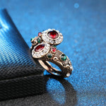 Unique Antique Style Fashion Jewelry Gem Stone Vintage look Bracelet Ring - Size 7 - EonShoppee