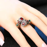 Unique Antique Style Fashion Jewelry Gem Stone Vintage look Bracelet Ring - Size 7 - EonShoppee