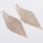 Dazzling & Luxurious Rose Gold Plated Drop Dangle Evening Dress Cocktail Earrings - EonShoppee