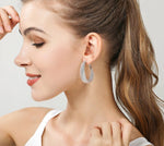 Unique 925 Sterling Silver Geometric U Shape light Hoop Earrings High Quality Charm Fashion Jewelry