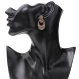 Ethnic Style Women Fashion Drop Dangle Earrings Metalic Colored Wedding Jewelry - EonShoppee