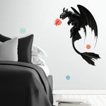 How to Train Your Dragon: The Hidden World Toothless Peel & Stick Giant Wall Decals 11 Kids Room Stickers - EonShoppee