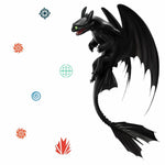 How to Train Your Dragon: The Hidden World Toothless Peel & Stick Giant Wall Decals 11 Kids Room Stickers - EonShoppee