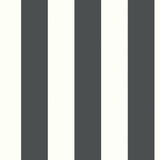 Awning Stripe Black Peel & Stick Wallpaper - EonShoppee