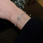 High Quality Shiny Zircon Square Adjustable Gold Plated Bracelet Fashion Jewelry For Women