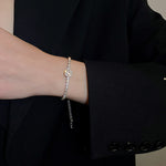 High Quality Shiny Zircon Square Adjustable Gold Plated Bracelet Fashion Jewelry For Women