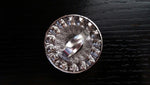 Exaggerated Blue Silver Sun Shape Adjustable Finger Ring For Women Ethic Indian Jewelry