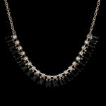 Stylish Square Black Gem Crystal Necklace Choker Statement Fashion Jewelry