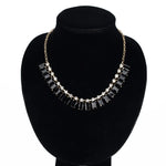 Stylish Square Black Gem Crystal Necklace Choker Statement Fashion Jewelry