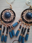 Blue Beads Jhumka Earrings For Women Long Tassel Drop Dangle Indian Ethnic Jewelry Earrings