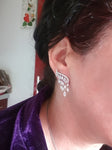 High Quality CZ Shiny Stud Earrings Engagement Wedding Jewelry Luxury Statement Earrings