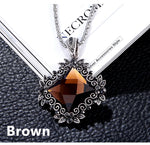 Trendy Modern & Stylish Long Sweater Chain Champagne Glass Flower Pendant Necklace For Women