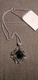 Stylish Long Sweater Chain Gray Glass Crystal Big Pendant Statement Necklace Fashion Jewelry For Women