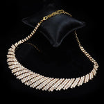Elegant & Luxurious Golden Crystal Wedding Fashion Jewelry Set For Women - EonShoppee