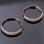 Gold Plated 6 cm Big Circle Wide Hoop Earrings for Women Party wear Fashion Jewelry Earrings