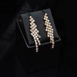 Elegant & Luxurious Golden Crystal Wedding Fashion Jewelry Set For Women - EonShoppee