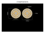High Quality Gold Plated AAA Cubic Zircon Small Stud Earrings For Women Round Clear CZ Fashion Jewelry Earrings